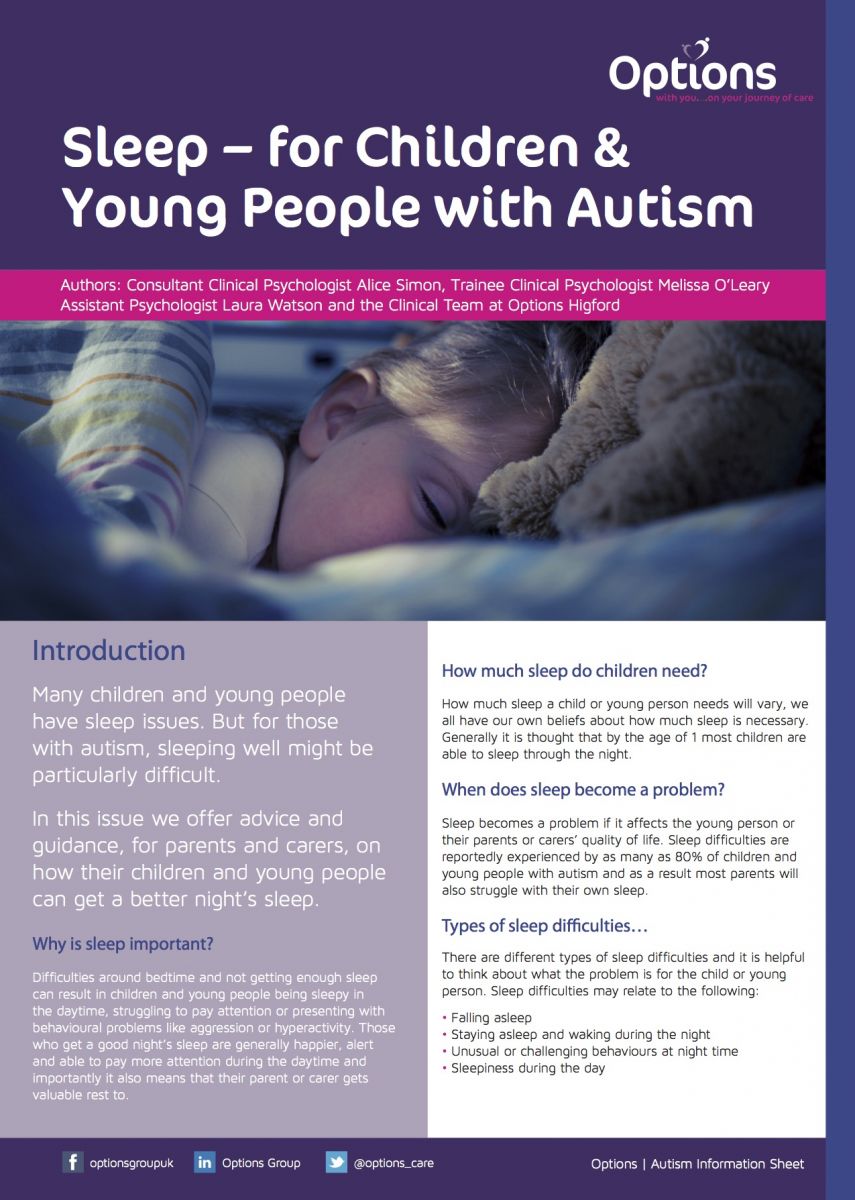 Sleep for children with autism