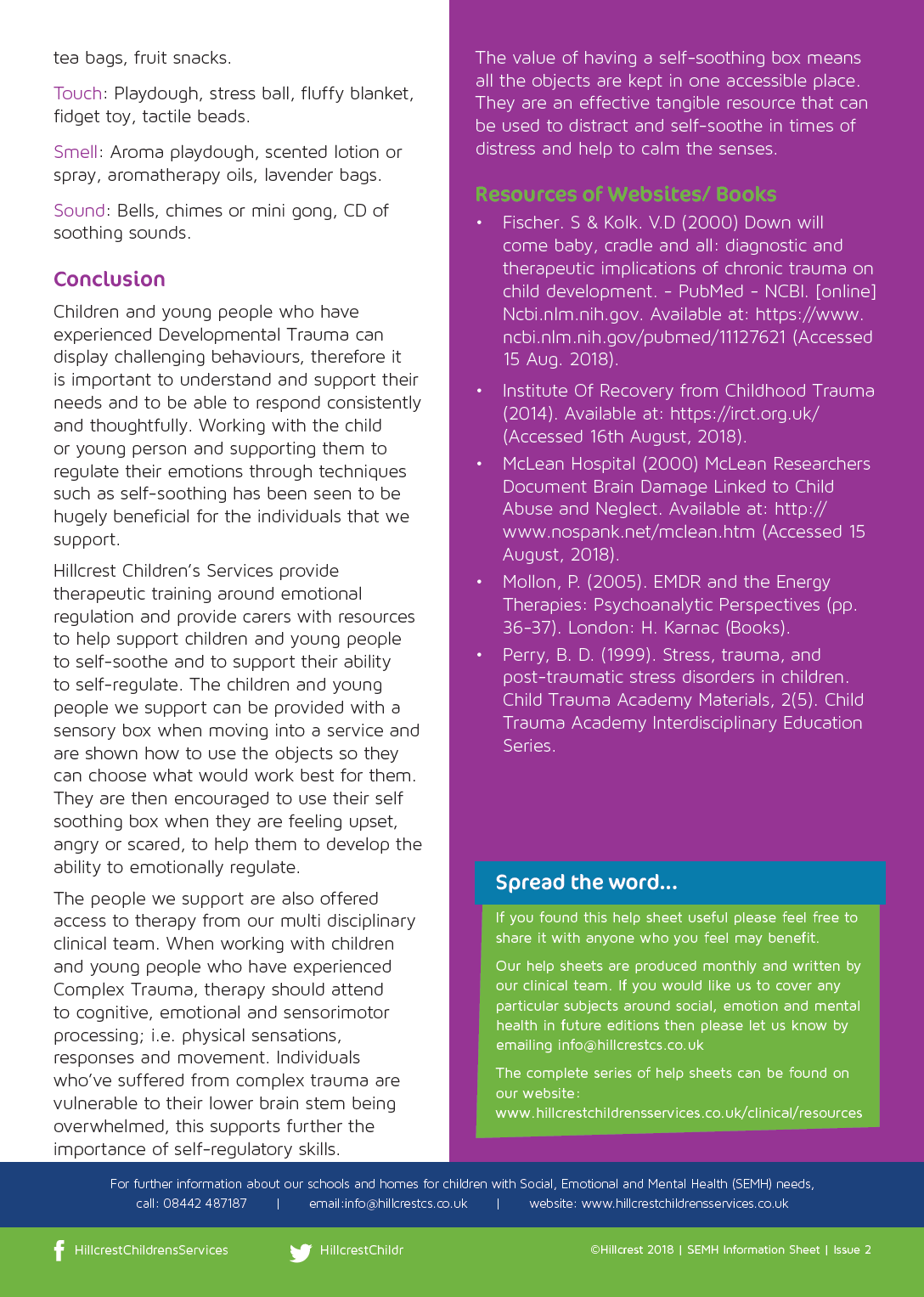 Developmental Trauma and SelfSoothing 3 Living Autism