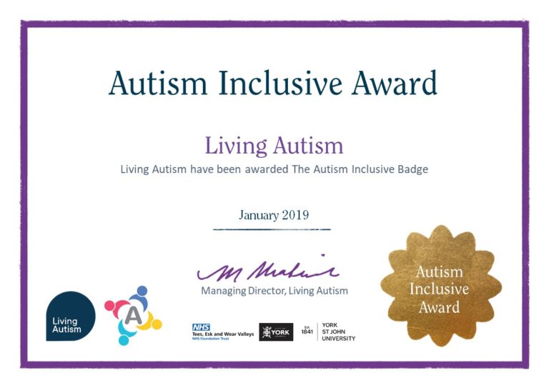 Autism Inclusive Badge Living Autism